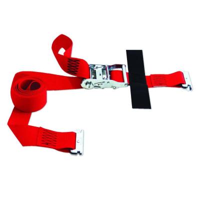 2 X 8 In. E-strap With Hook & Loop Storage Fastener, Ratchet Red