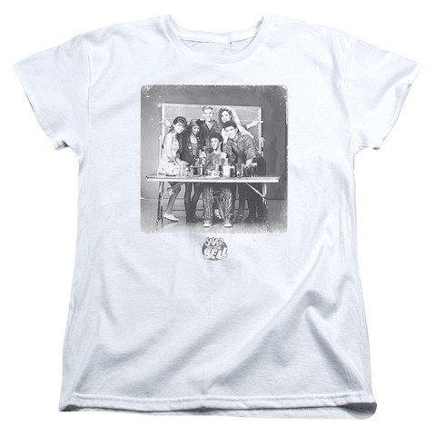 UPC 887806138317 product image for Saved By The Bell-Class Photo Short Sleeve Womens Tee, White - XL | upcitemdb.com