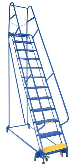12 Step Portable Warehouse Perforated Ladder, 23.56 In.