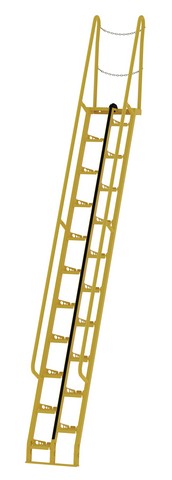 Ats-13-68 Alternate Tread Stair 68 Deg Step, 13 Ft.