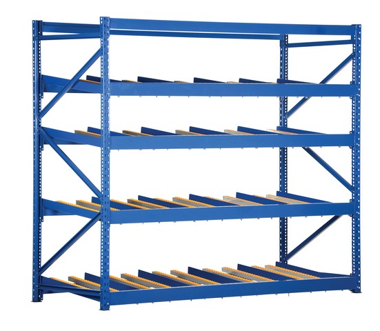 48 In. Level 4 Carton Rack With Gravity Roll
