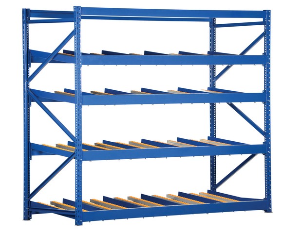 48 In. Level 5 Carton Rack With Gravity Roll
