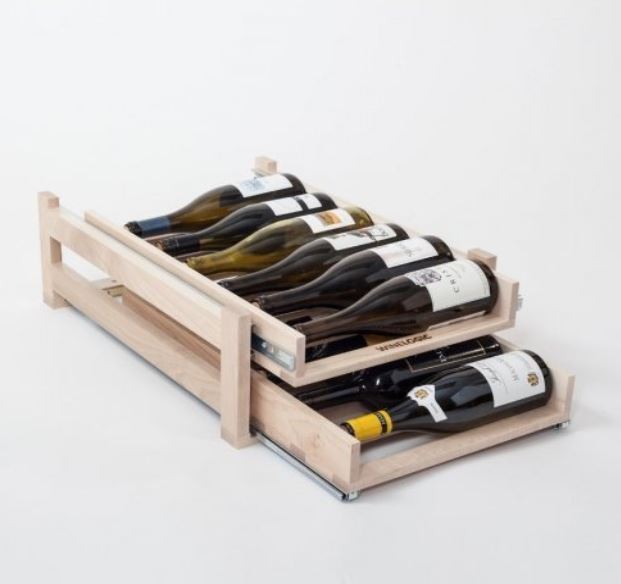 Two Tray 12 Bottle Storage Wine Rack - 22.25 x 7.375 x 16.13 in.