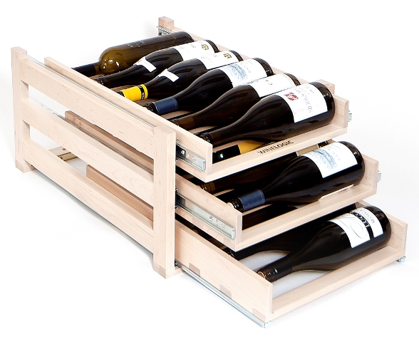 Three Tray 18 Bottle Storage Wine Rack - 22.25 X 11 X 16.13 In.