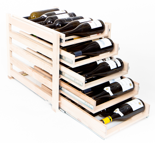Five Tray 30 Bottle Storage Wine Rack - 22.25 X 18.25 X 16.13 In.