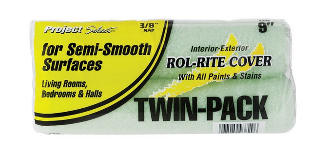 9382 Rol-rite 0.37 In. Twin Pack Roller Cover In Plastic Semi-smooth Surfaces- - Pack Of 12