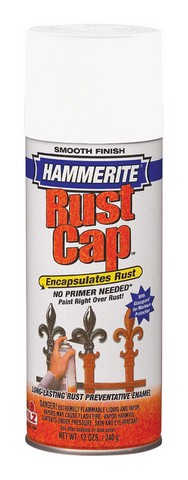 UPC 051652422702 product image for Hammerite 42270 12 oz Flat White Smooth Rust Cap Rust Preventative Spray Paint | upcitemdb.com