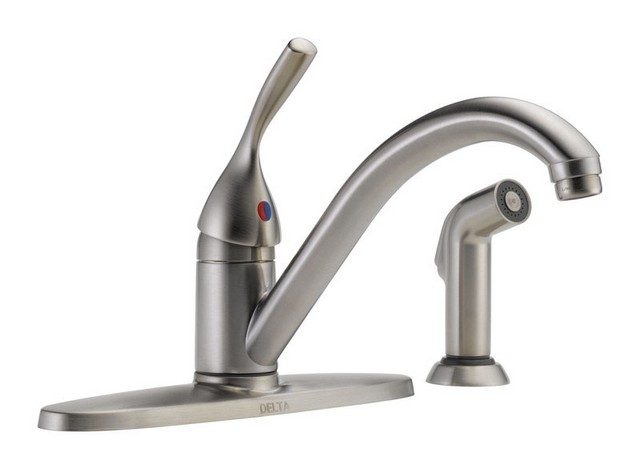 400-ss-dst Classic Series Single Handle Kitchen Faucet Side Spray