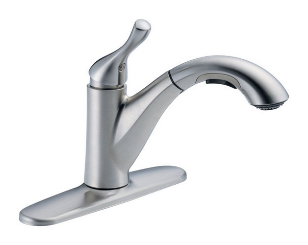 16953-ss-dst Single Handle Pull Out Kitchen Faucet