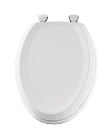 125ec-000 Elongated Wood Toilet Seat In White