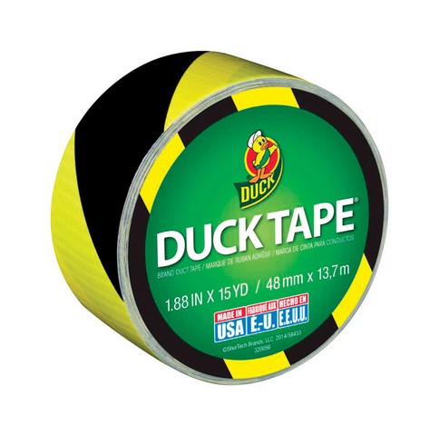 283972 Tape In Yellow & Black Stripe Design