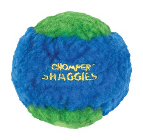 Plsh218m 3 In. Shaggies Rubber Squeaker Ball Dog Toy