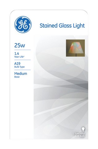 46645 25 Watt Stained Glass Light Bulb