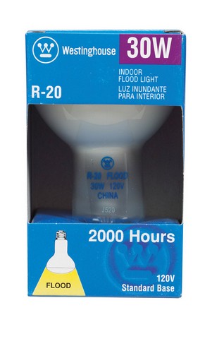 04303 30 Watts- 215 Lumens R20 Reflector Spotlight Bulb - Pack Of 24