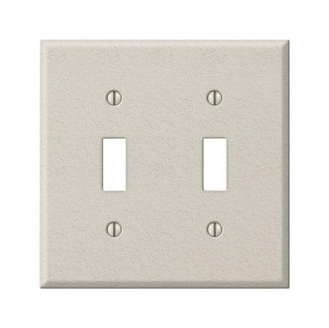 C982ttal 2 Toggle Pro-light Almond Wrinkle Stamped Steel Wall Plate