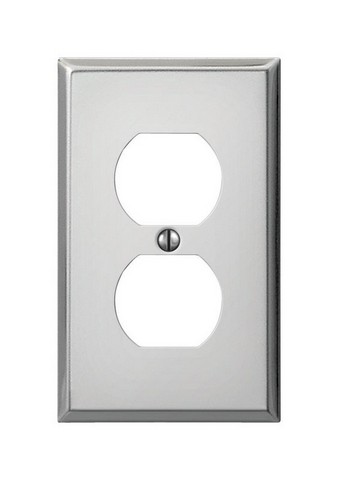 C983dch 1 Duplex Pro-polished Chrome Stamped Steel Wall Plate