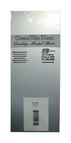 K & S 275 4 X 10 In. Tin Sheet Metal