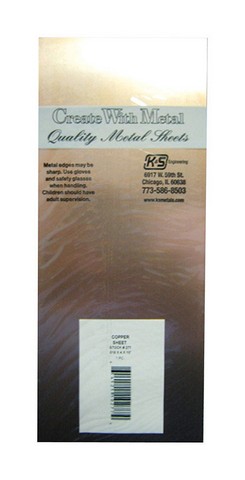 K & S 277 4 X 10 In. Copper Sheet Metal