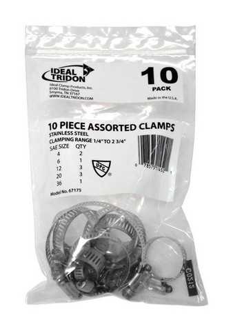 671755a 0.21 In. Stainless Steel Hose Clamp Assortment