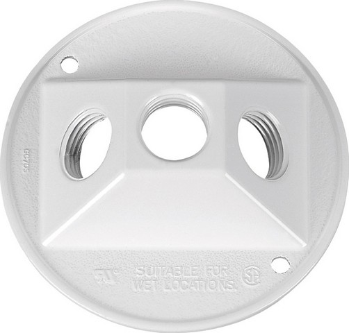 14383wh 4.25 In. White Round Weatherproof Outlet Box Cover