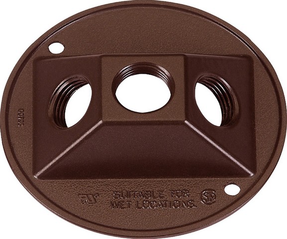 14383br 4.25 In. Bronze Weatherproof Outlet Box Cover