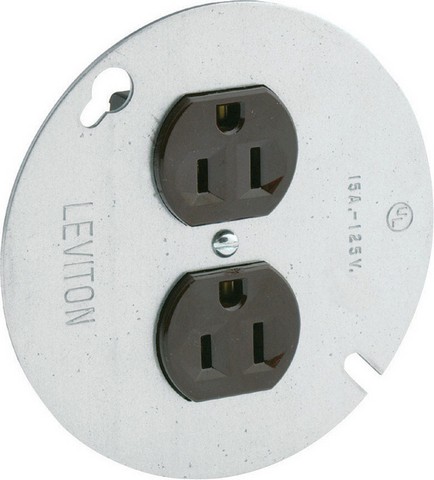 Leviton 05042-000 15 Amp Duplex Receptacle On Cover