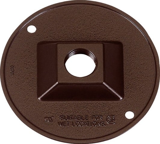 14381br 4.25 In. Bronze Round Outlet Box Cover