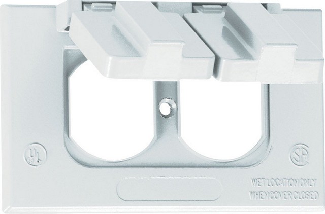 14245wh 1 Gang White Weatherproof Duplex Receptacle Cover