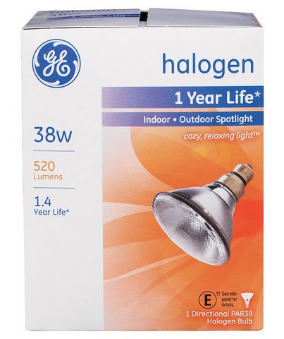 69135 38 Watt 520 Lumens Par Halogen Light Bulb Spot