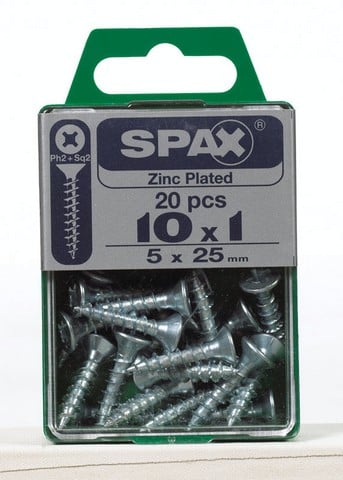 4101010500252 10 X 1 In. Multi Material Zinc Plated Screw- 20 Per Pack - Pack Of 5