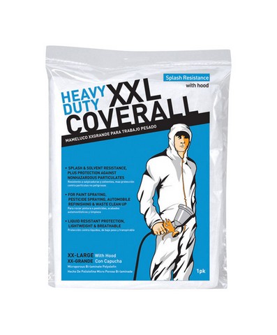 09962/6 Xxl White Heavy Duty Coveralls