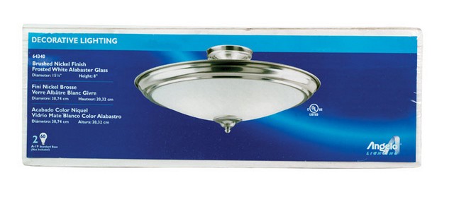 64340 15.25 In. Brushed Nickel Semi-flush Ceiling Mount Fixture