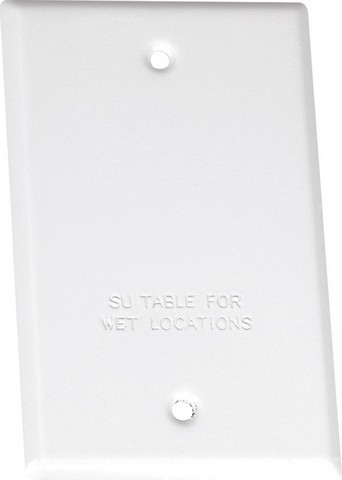 14240wh White Weatherproof Blank Cover