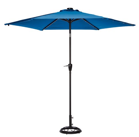 Ums90bkobd34 9 Ft. Blue Solar Market Umbrella