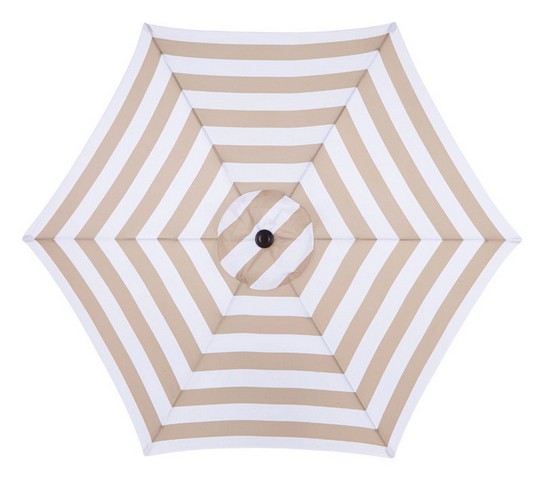 Um90g31obd04/wt 9 Ft. Taupe & White Market Umbrella