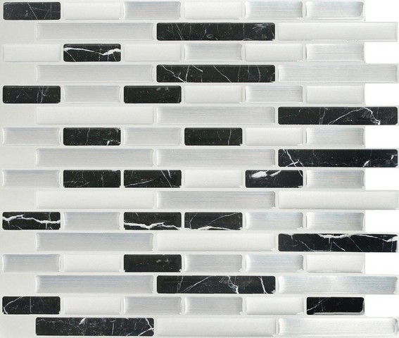 Peel & Impress 24050 Adhesive Wall Tile In Midnight Marble Dream