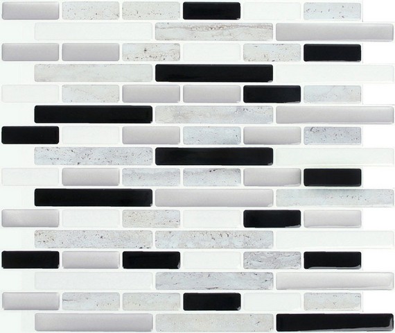 Peel & Impress 24048 Adhesive Wall Tile In Space Grey Marble
