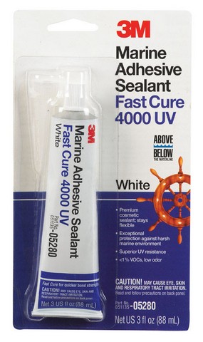 05280 3 Oz White 4000 Uv Marine Adhesive Sealant Fast Cure