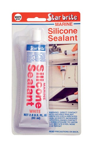 82101 2.8 Oz White Silicone Sealant Marine