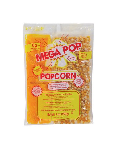 Gold Medal 2836 8 Oz Megapop Corn-salt-oil Popcorn Kit - Pack Of 36