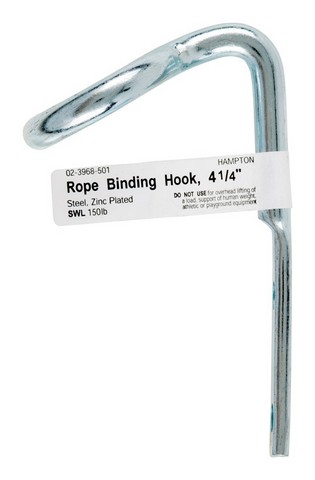 02-3968-501 0.32 X 4.25 In. Rope Binding Hook - Pack Of 10