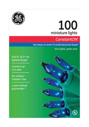 64424 100 Count Blue Constant On Mini String Light Set