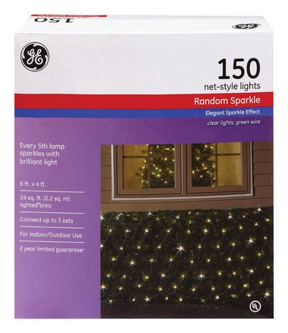 62306 6 X 4 Ft. Clear Constant On Net Lights