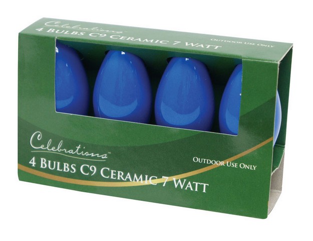 Utty2411 Blue Ceramic C9 Replacement Bulbs- - Pack Of 10