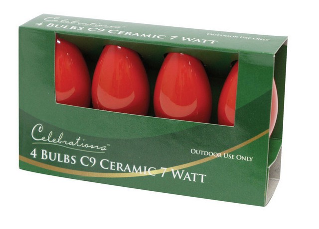 Utty2511 Red Ceramic C9 Replacement Bulbs- - Pack Of 10