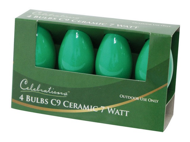 Utty2711 Green Ceramic C9 Replacement Bulbs- - Pack Of 10
