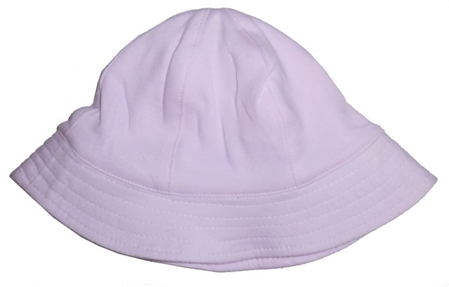 1140 Pink 0-6m Pastel Pink Interlock Infant Sun Hat, 0-6 Months