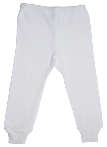 220 M Rib Knit White Long Pants, Medium