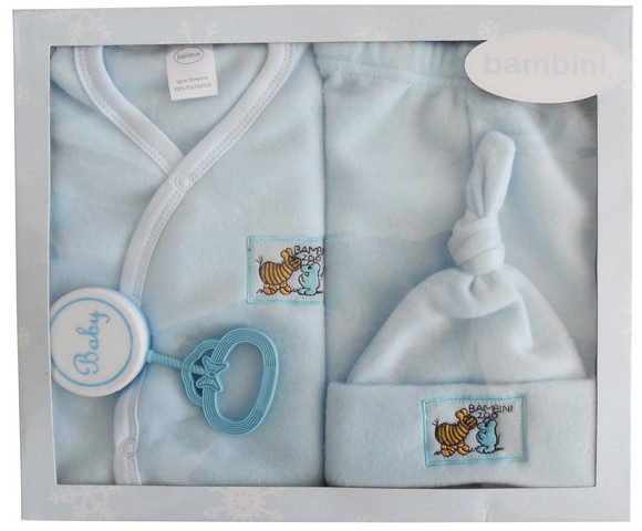 510 B 4-piece Pastel Fleece Gift Set, Blue