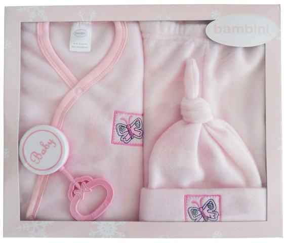 510 P 4-piece Pastel Fleece Gift Set, Pink